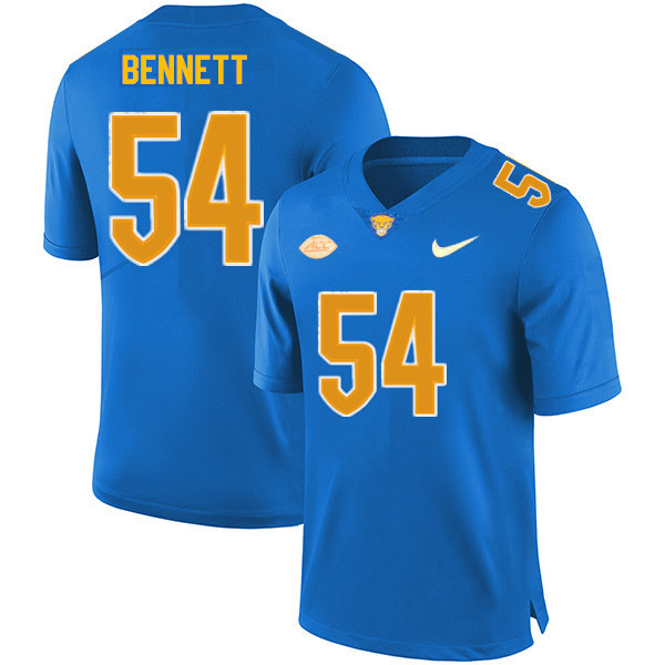 Men #54 Dylan Bennett Pitt Panthers College Football Jerseys Sale-Royal